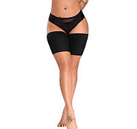 Бандалетки стрічки на стегна проти натирання гладенькі чорний S