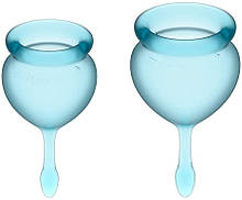 Менструальні чаші Satisfyer Feel good Menstrual Cup light blue