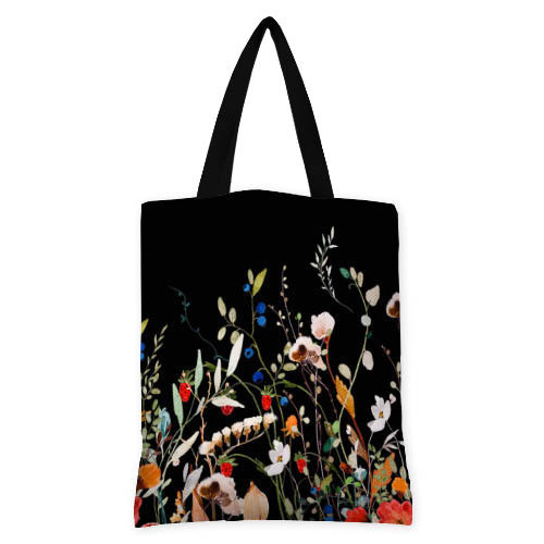 Сумка жіноча Original Цветы на черном фоне 40x45 см (SV_23J007_BL), фото 1