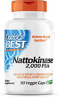 Наттокиназа Doctor's Best, Nattokinase, 2000 FU, 90 капсул