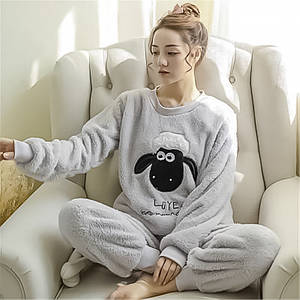 Жіноча піжама Lesko Shaun the Sheep Gray 2XL для дому