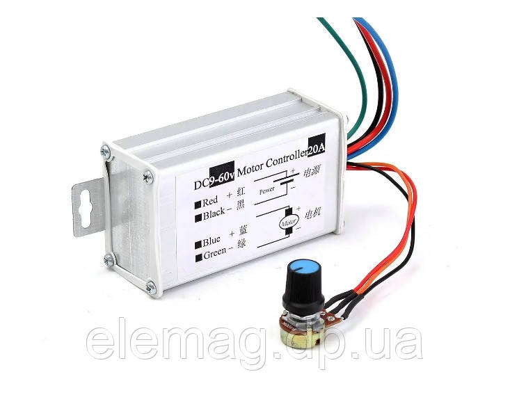 20A Регулятор двигателя постоянного тока 9V12V24V36V48V60V PWM - купить ...