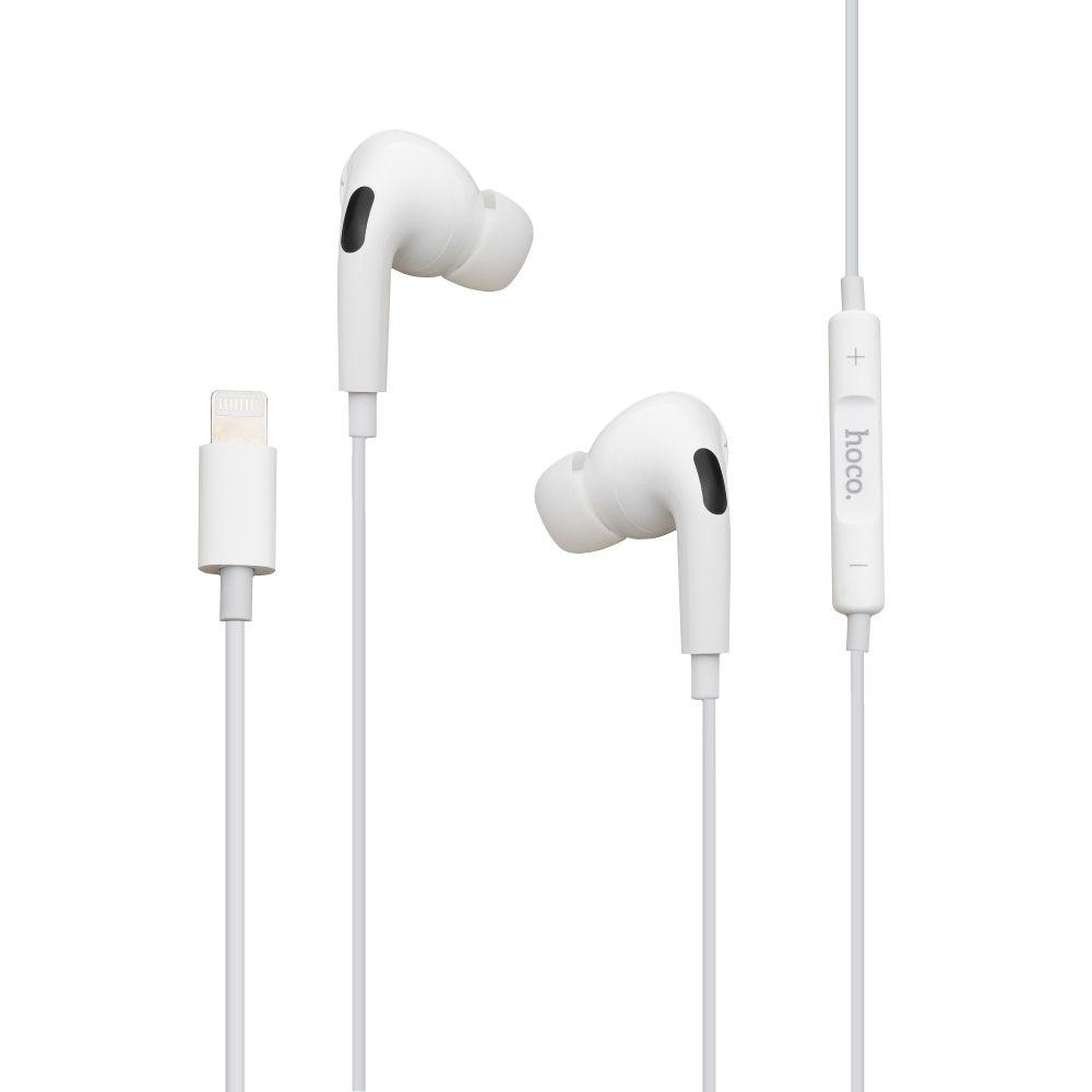Навушники з роз'ємом lightning (Hoco M1 Pro) Білі з мікрофоном гарнітура для айфона