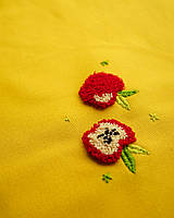 Тканина для коврової вишивки синя / полотно для вишивання рівномірного переплетення