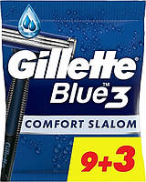 Набор одноразовых станков для бритья, 12 шт - Gillette Blue 3 Comfort Slalom (1052933)