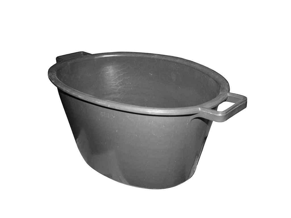 Таз з ручками 30л пластик пл. овал (2 сорт) темний ТМ МЕД FG