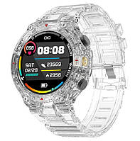 Прозрачные умные часы Uwatch DT5 Compass White. Сенсорные наручные смарт часы