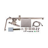 Душевая система универсальная Lidz Kubis 1030 на три потребителя (с изливом) (k35) LDKUB1030NKS28538 Nickel, фото 8