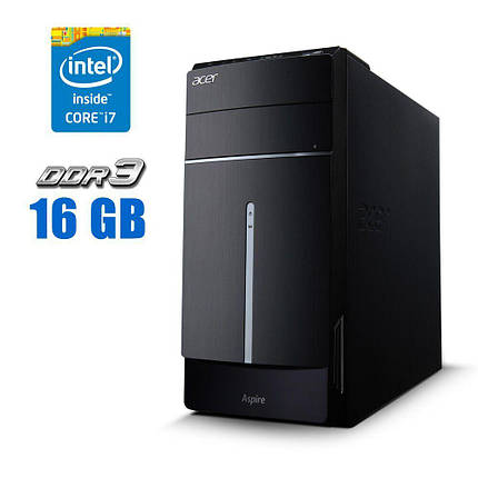 Комп'ютер Acer Aspire MC605 Tower / Intel Core i7-3770 (4 (8) ядра по 3.4 — 3.9 GHz) / 16 GB DDR3 / 256 GB SSD, фото 1