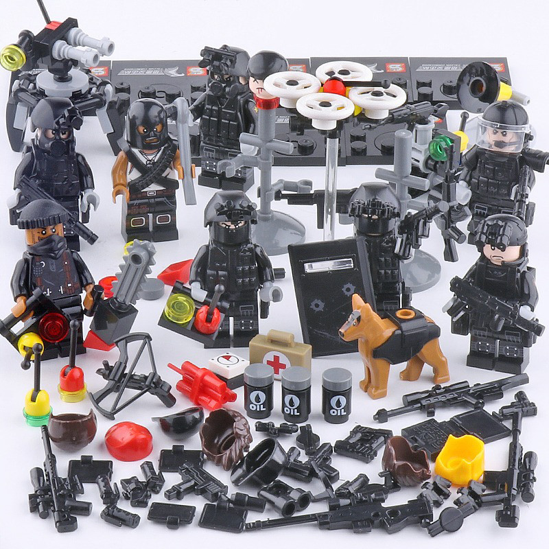 Фігурки чорна пантера SWAT-грабільня військова КОРД BrickArms, для Lego-ліго