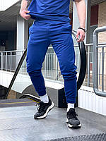 Мужские спортивные штаны весенние осенние брюки трикотажные синие топ качество