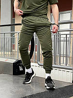 Чоловічі спортивні штани весняні осінні брюки трикотажні хакі