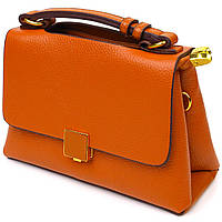 Элегантная сумка для деловой женщины 22073 Vintage Рыжая. Натуральная кожа