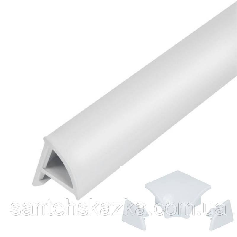 Набір декоративні планки для піддона та ванни (2x1м) + з'єднання + 2 ковпачки Qtap WCS011, фото 1