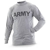 Лонгслів  US ARMY APFU Long Sleeved PT Shirt  | Grey, фото 4