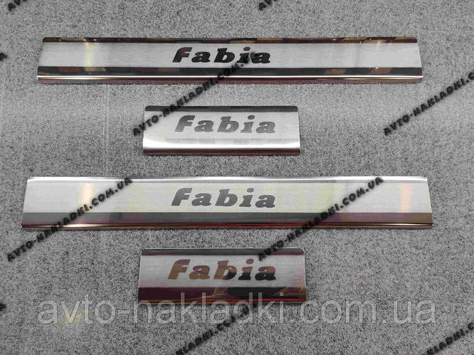Накладки на пороги SKODA FABIA I *1999-2007 (Шкода Фабія Premium ...