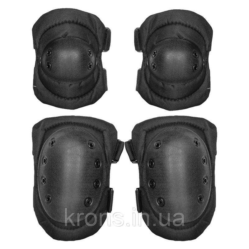 Тактичні захисні наколінники Aokali F002 Black, фото 1