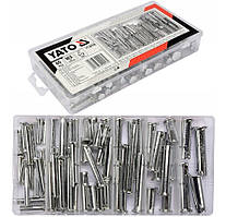 Штифти з Отвором 60шт D5;6;8;10;12мм Циліндричні DIN 1444 YATO