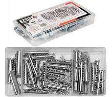 Циліндричні Штифти з Шплінтами D8-13мм Набір 56шт DIN 1444 YATO