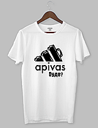 Креативна чорна футболка "apivas буде?", фото 2