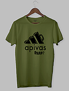 Креативна чорна футболка "apivas буде?", фото 3