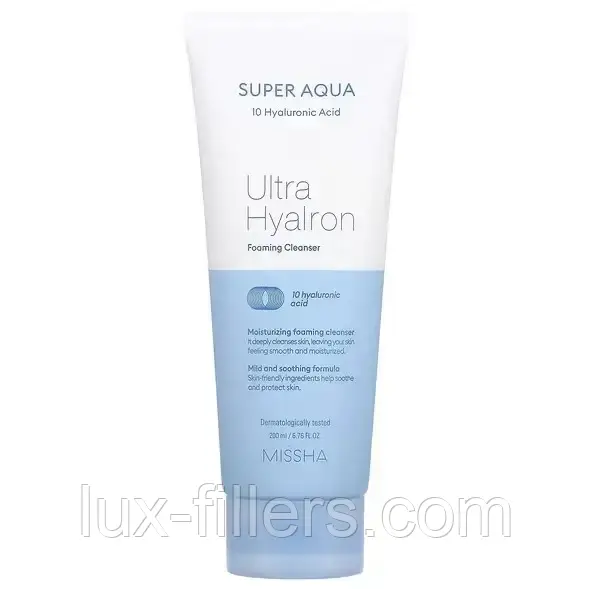 Очищаюча пінка для вмивання Missha Super Aqua Ultra Hyalon Cleansing Foam 200 мл