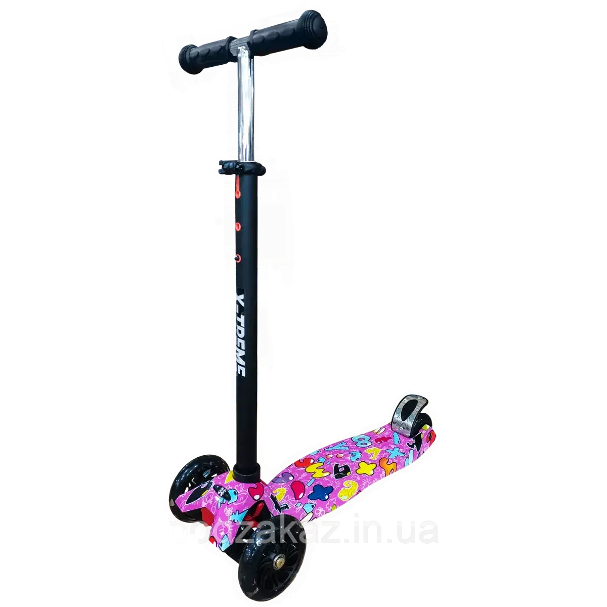 Дитячий самокат X-TREME KS-208 SYMBOL чорний HLZ, фото 1