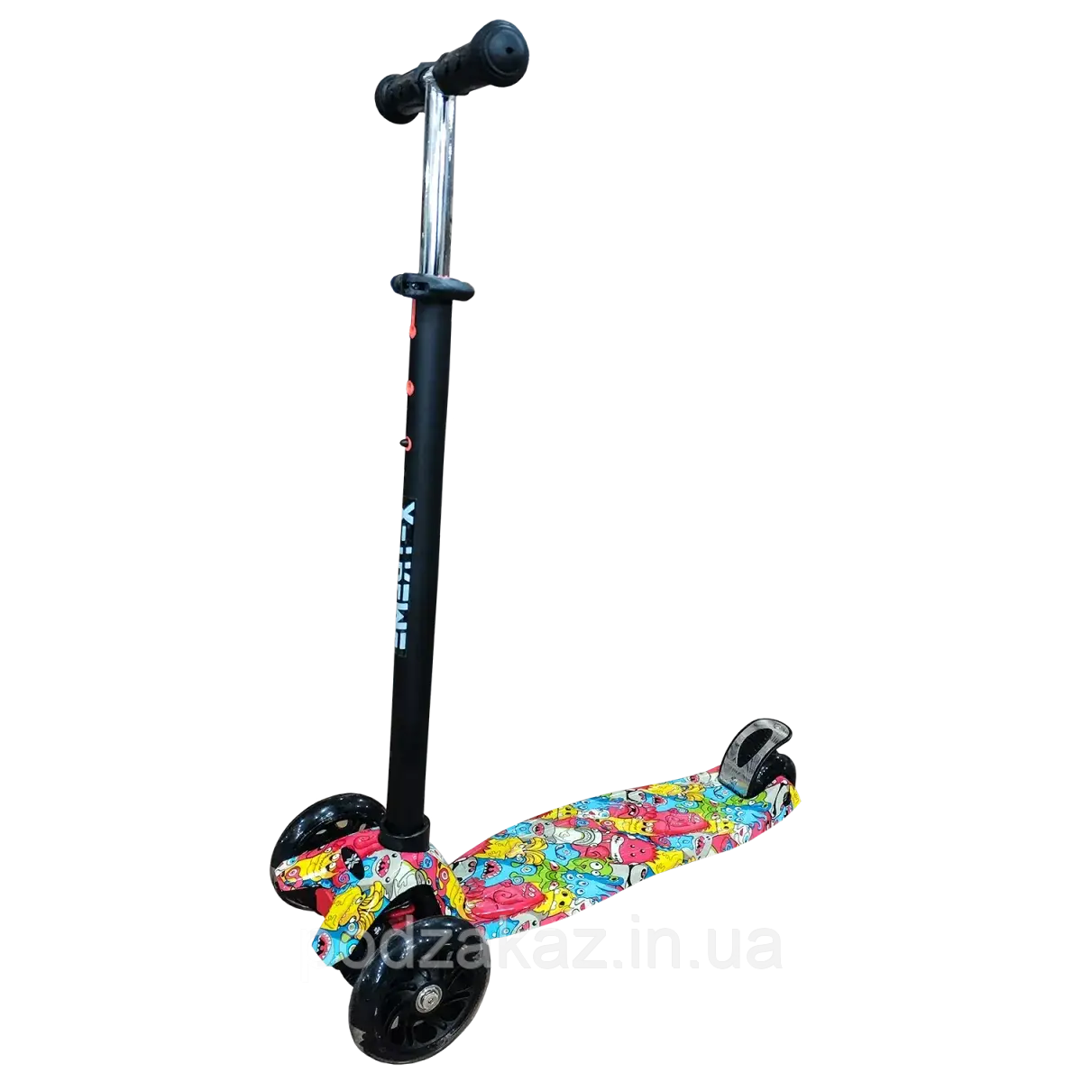 Дитячий самокат X-TREME KS-208 UNION чорний HLZ, фото 1