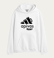 Теплый худи в цвете "Apivas буде?"