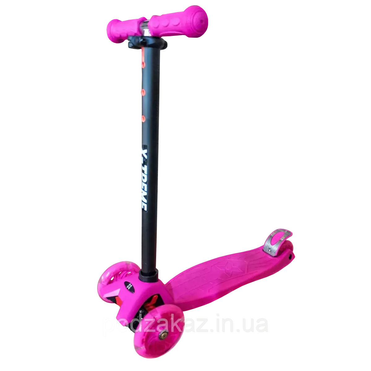 Дитячий самокат X-TREME KS-208 рожевий HLZ, фото 1