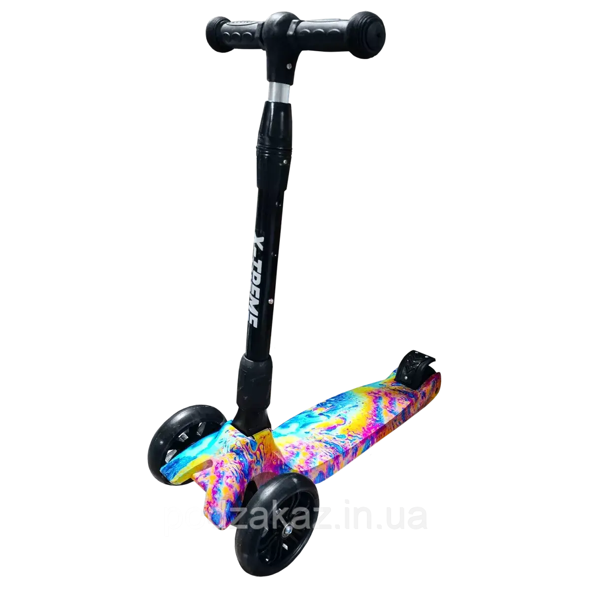 Дитячий самокат X-TREME KS-229WF SKY чорний HLZ, фото 1