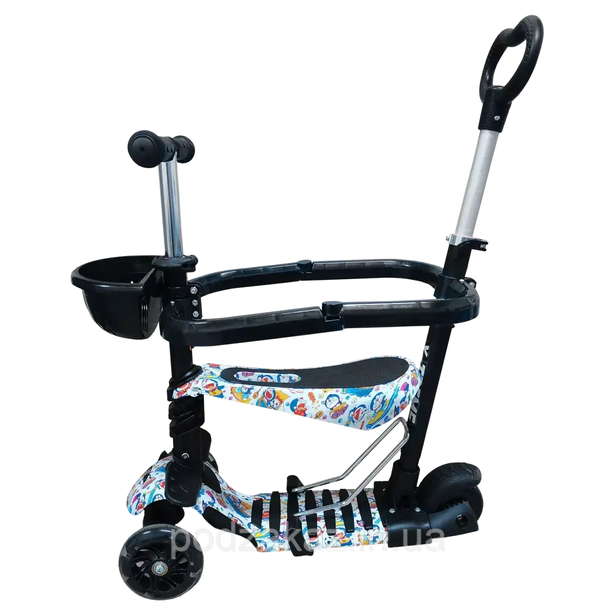 Дитячий самокат X-TREME KS-705-5W KITTY чорний HLZ, фото 1