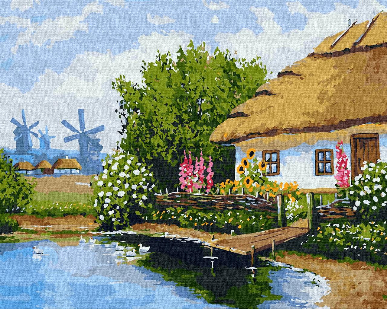 Картина за номерами 40х50 см. Українська садиба ©Ярослав Чижевський. Ідейка.КНО2869