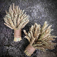 Різдвяний Дідух 20 см з пшеничного колосся Традиційний оберіг ручної роботи