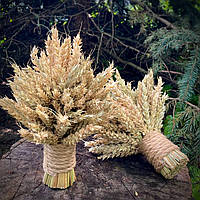 Різдвяний Дідух 30 см з пшеничного колосся Традиційний оберіг ручної роботи