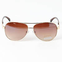 Окуляри коричневий пластик оправа метал колір золото 32_3_64a1
