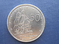 Монета 50 центов Острова Кука Британские 2010 корабль парусник