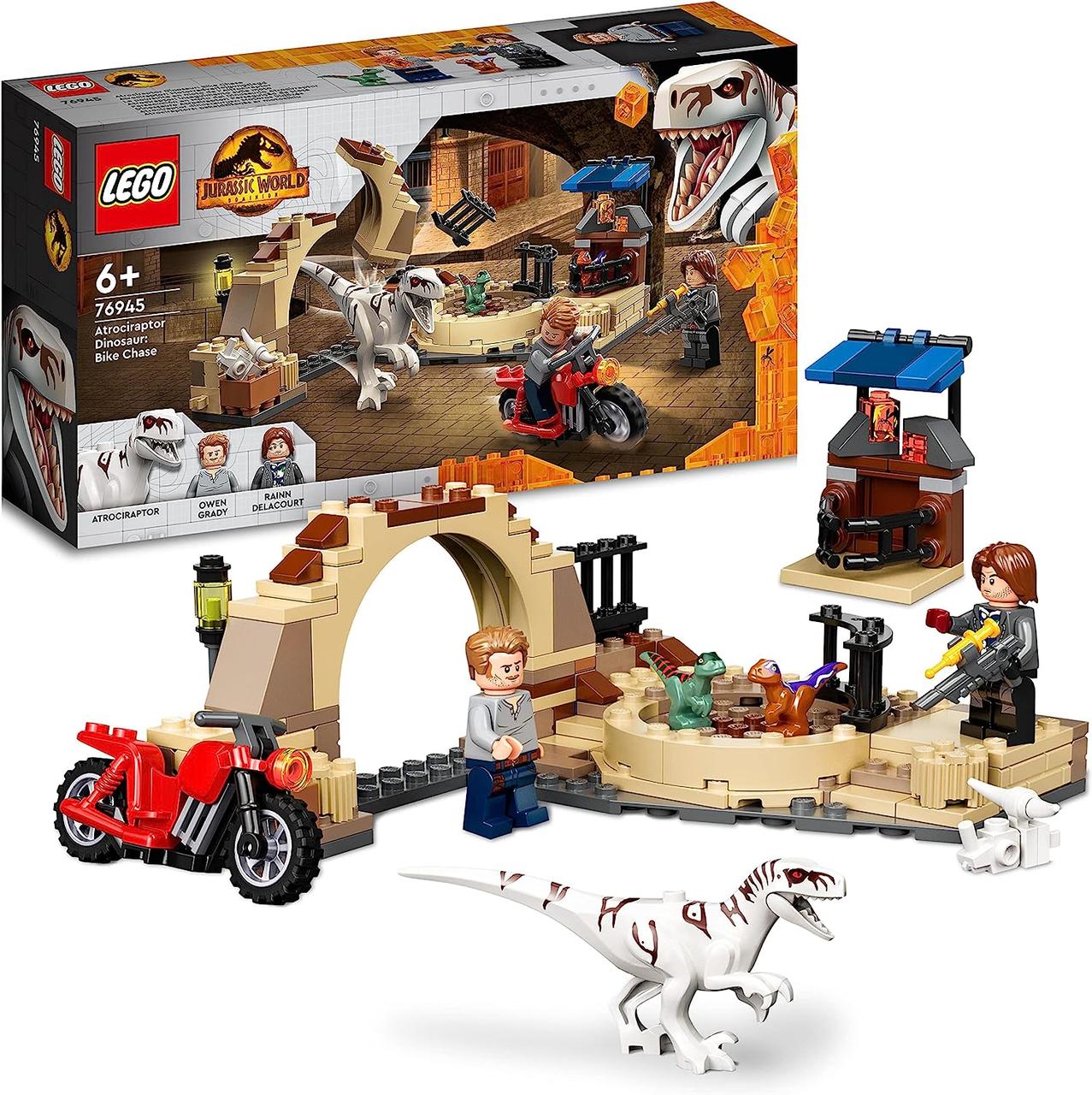 Конструктор LEGO Jurassic World 76945 Атроцираптор: Погоня на мотоциклі