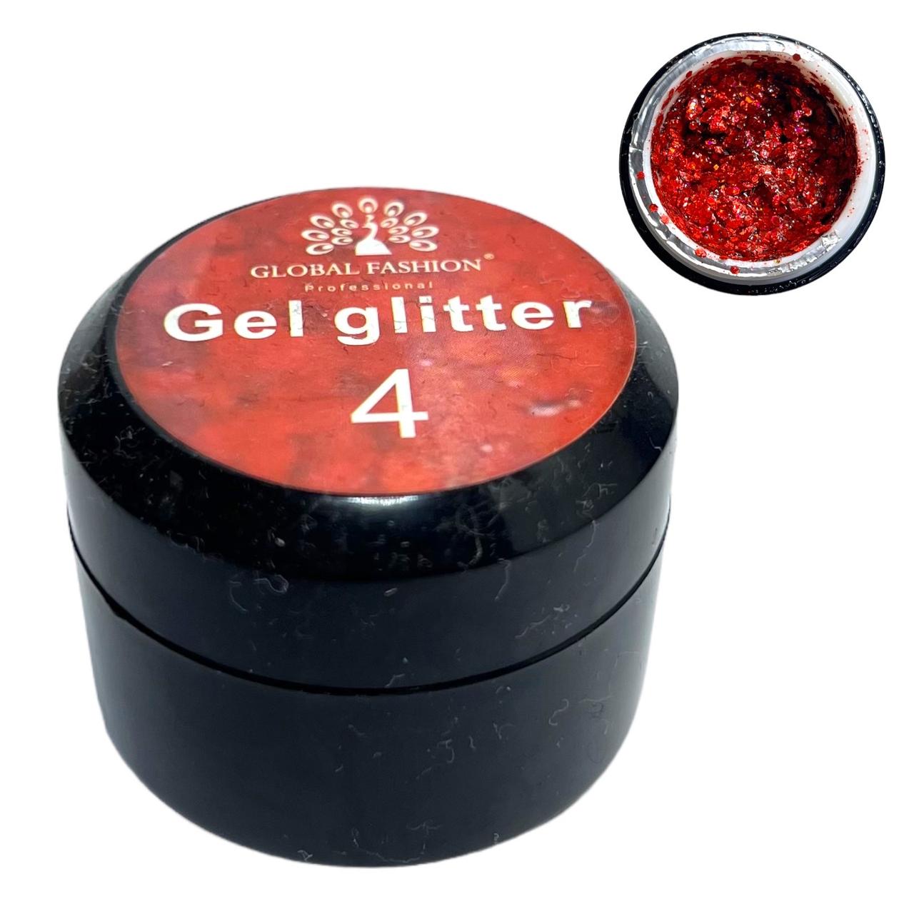 Гель з блискітками Glitter Gel Global Fashion №4