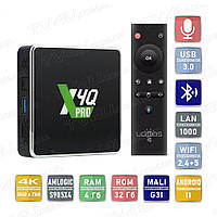 Смарт ТВ приставка Ugoos X4Q Pro 4/32 Гб с аэропультом Smart TV Box Android 11