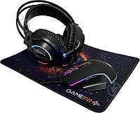 Комплект мышь + гарнитура GamePro Gameset 3 в 1 USB (GS890) 2407