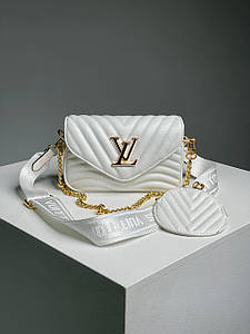 Жіноча Сумка Louis Vuitton Wave Multi Pochette White Gold