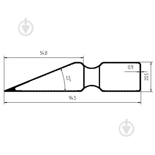 Правило трапециевидное АЛЮПРО двухват 1,5 м ПАС-3772-1.5 ОСТАТОК ...