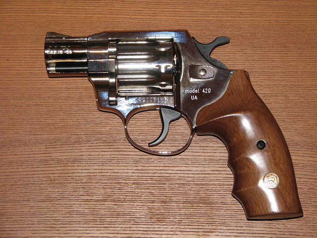 Револьвер під патрон флобера ALFA model 420 (нікель, дерево), фото 1