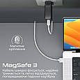 Кабель Promate MagCord-140PD USB Type-C to MagSafe 3 140W PD 2м White (magcord-140pd.white), фото 2