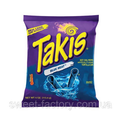 Снеки Takis Blue Heart Hot Chili Tortilla Chips Гострі 113g