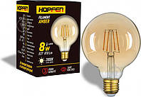 Лампа светодиодная Hopfen FIL Amber G95 8 Вт E27 2800 К 220 В желтая 2407
