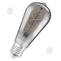 Лампа светодиодная Osram Fil Vintage 1906 Gray ST64 5 Вт E27 1800 К 220 В прозрачная 4058075269941 2407