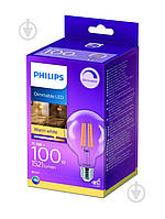 Лампа светодиодная Philips FIL DIM G95 11,5 Вт E27 2700 К 220 В прозрачная 929002429666 ОСТАТОК! КОЛИЧЕСТВО