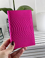 Обложка для паспорта DeKOL ярко розовый питон